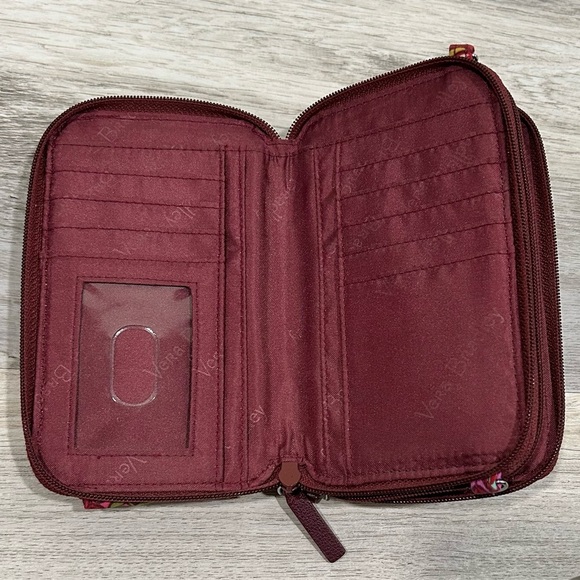 Vera Bradley Resort Medallion Pink Paisley Wallet Small Clutch Multi Compartment - Picture 6 of 8